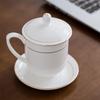 10-Piece Gold Rim Bone China Teacup & Saucer Set