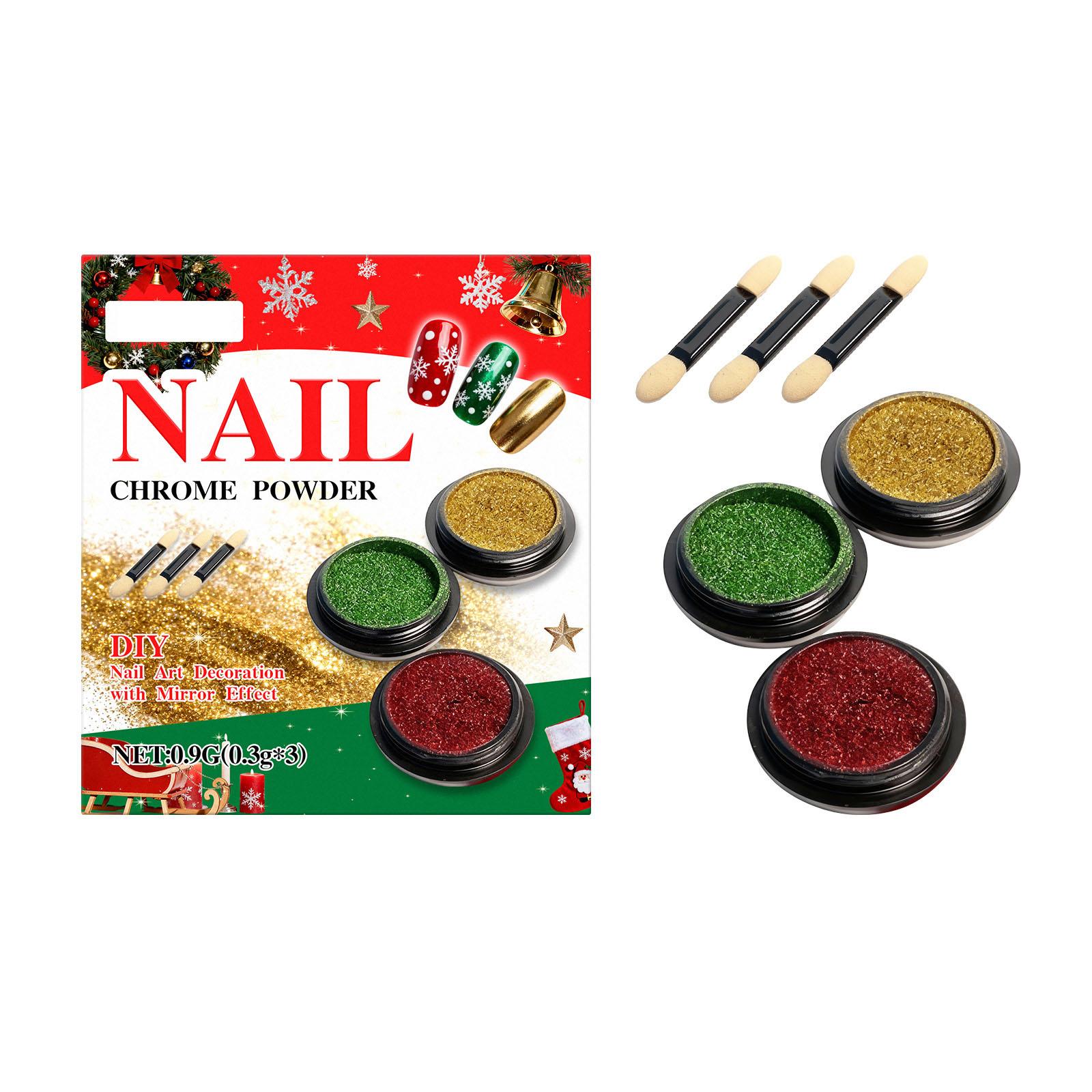 

DIY Mirror Glitter Nail Set: Multi-color Bright Mirror Surface Outlining Glitter. One Size белый