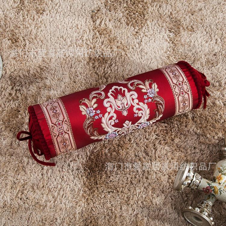 

European Classical Jacquard Round Pillowcase 15x50cm Long Throw Pillow CoverCushion Cover Neck Support Pillowcase Bedroom Living 15x50cm