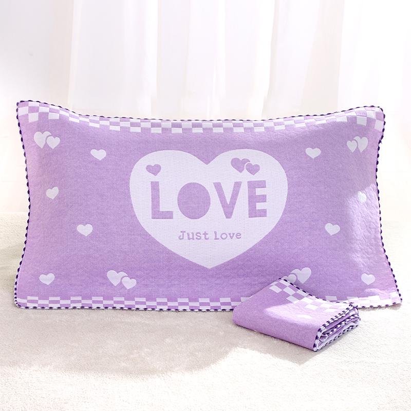 Sada povlaků na polštář a ručníků z čisté bavlněné gázy - Měkké, prodyšné, savé, nepouštějící vlákna (Sada 2)