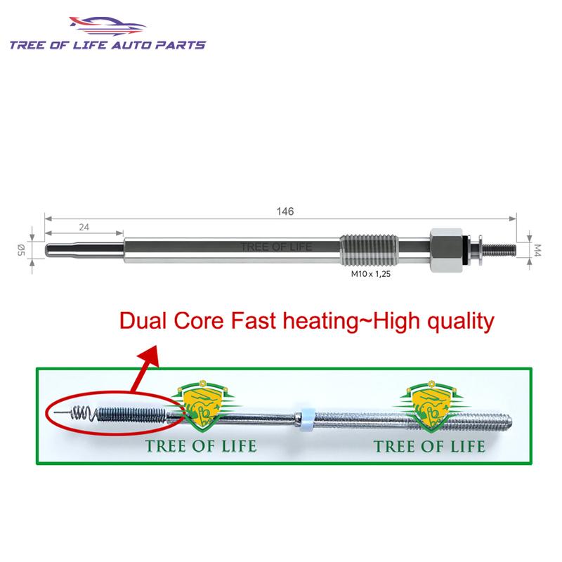 4X 11V Heater Glow Plugs For Isuzu Trooper III 4JX1 Vauxhall Opel Monterey B 3.0 DTI 8971436741 8-97143674-1 8-9714-3674-0 GN997