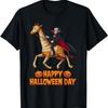 Dracula Montant une Girafe Momie T-Shirt Amoureux des Animaux Joyeux Halloween