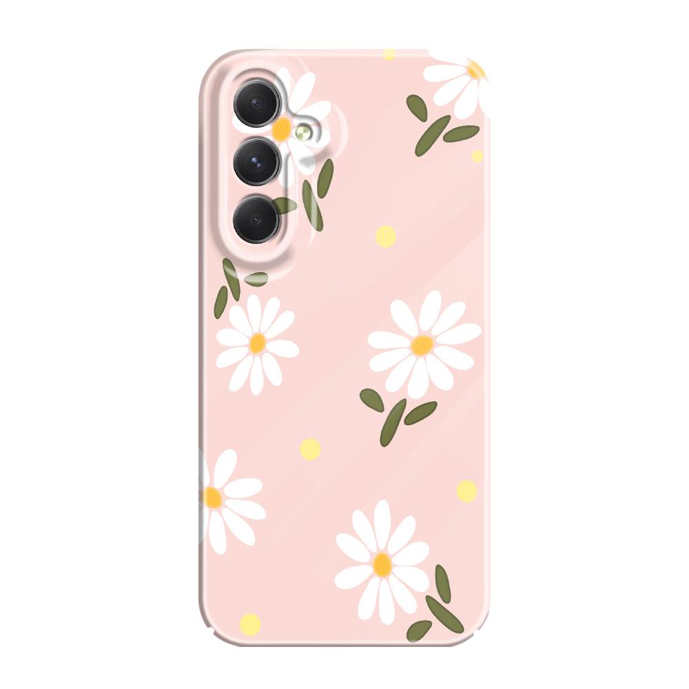 

Falling Daisies Phone Case For Samsung Galaxy A54 A34 A24 A14 A04 A73 A53 A33 A23 A13 A72 A52 A32 4G 5G Film Hard Cover Samsung A52S 5G