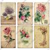 Putuo Decor Flower Vintage Poster Plaque Metal Tin Sign Wall Decorative for Barn Room Kitchen Garage Iron Painting