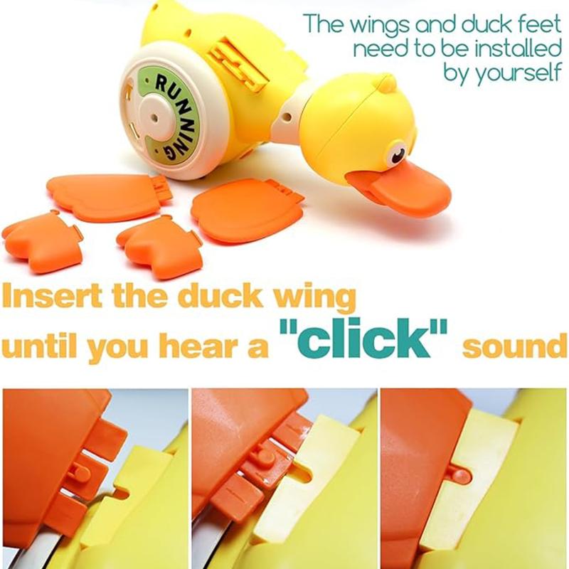 Kid Electric Musical Dancing Duck Simulated Foraging Free Rotation Duck Sound&Light Tummy Time Toys Crawling Toys for New Born