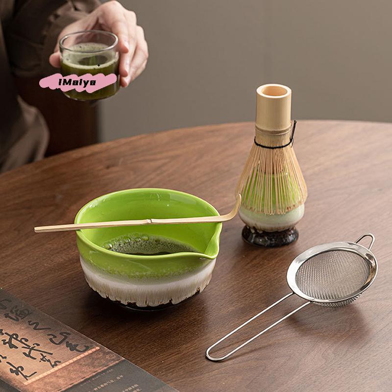 5Pcs Japanese Matcha Tea Set with Matcha Bowl Bamboo Whisk And Scoop Traditional Tea Making Kit Gift Box