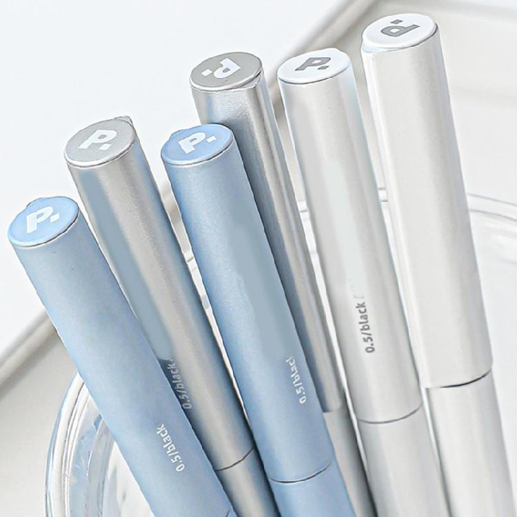 Sleek Office Grade Rotating Ballpoint Pen 0.5mm Metal Barrels Nighttime Utility
