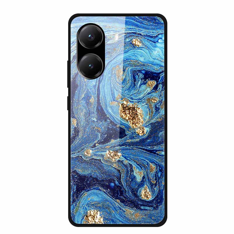 Tempered Glass Case For Poco X7 Pro Back Cover PC Hard Shockproof Cases for Xiaomi PocoX7 Pro Funda Marble Texture Fashion Coque