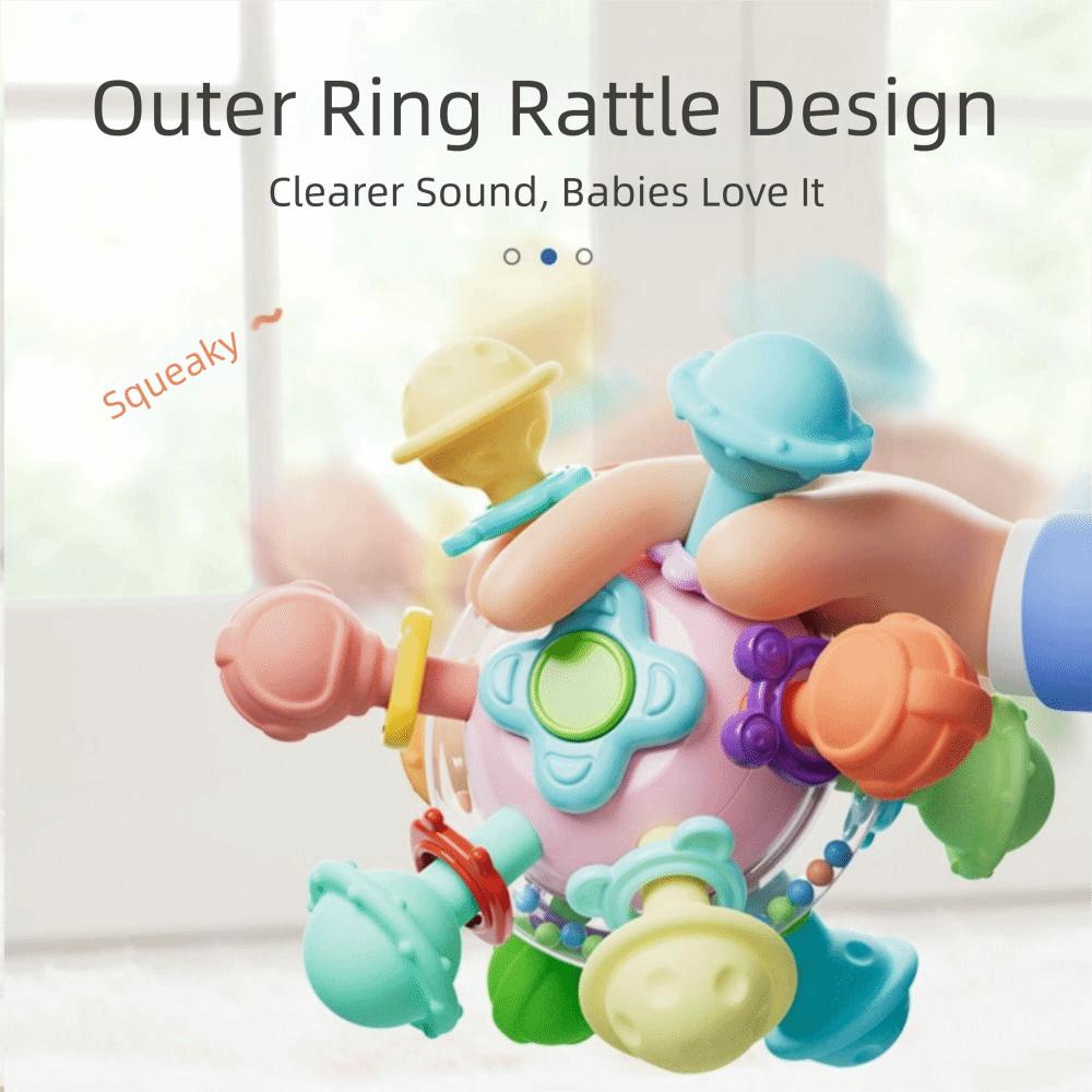 Colorful Early Educational Toy BPA Free Multi-Sensory Baby Toy Chew Baby Rattles Toys Toddlers