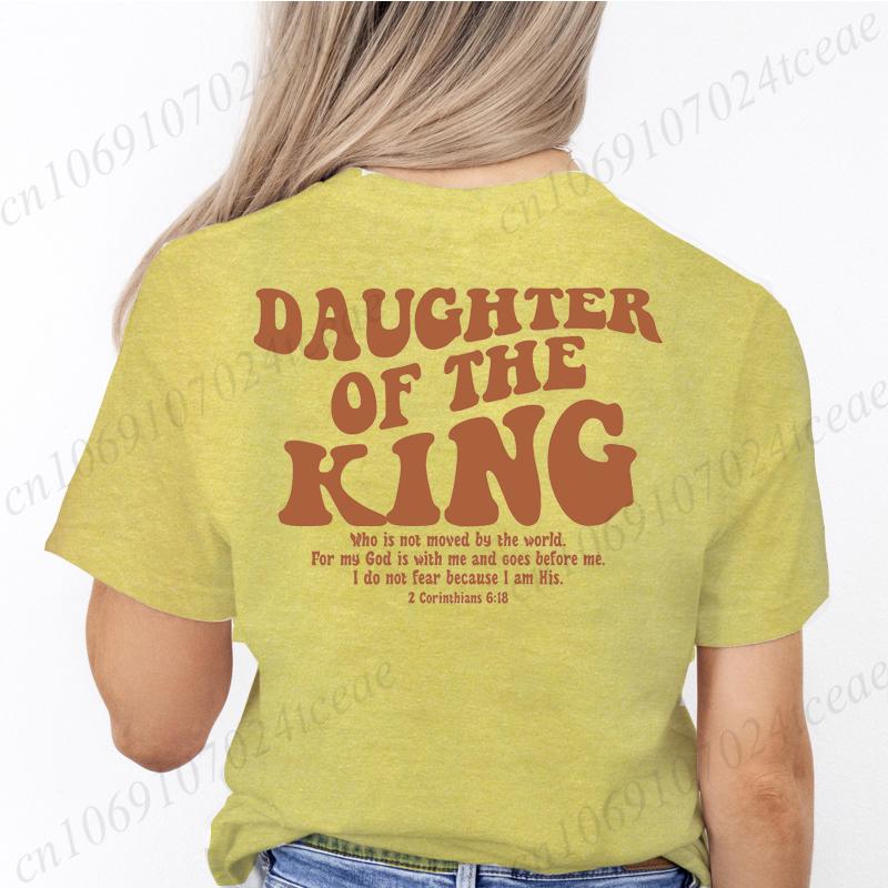 Tochter des Königs T-Shirts, Ästhetische Christliche T-Shirts, Religiöses Shirt für Damen, Bibelvers T-Shirts, Christliche Kirchen Oberteile