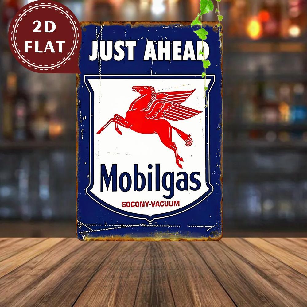 

Vintage Mobilgas Logo Metal Wall Sign Retro Iron Artwork Plaque WaterproofDustproof WallMounted Decor for Home Man Ca 20x30cm（7.8x11.8inch）