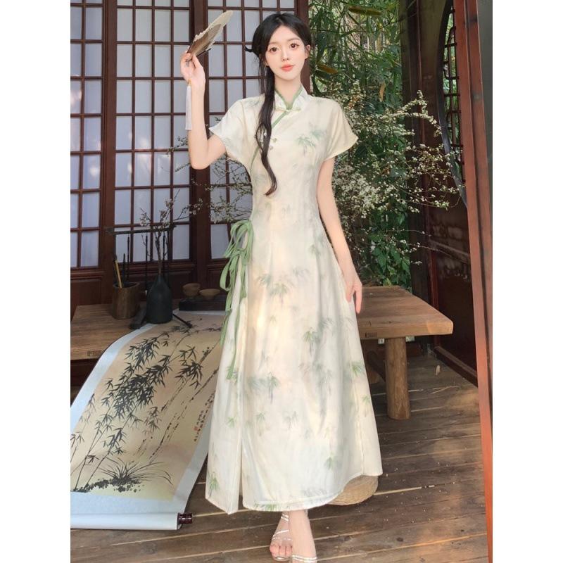

Женское платье в китайском стиле Тан Костюм Ханфу Ципао Платье Элегантное платье