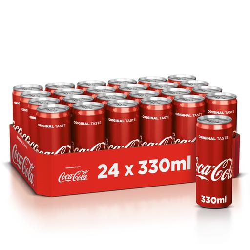 Kohlensäurehaltiges Getränk Coca-Cola in Dose 24 x 330ml - Coca-Cola