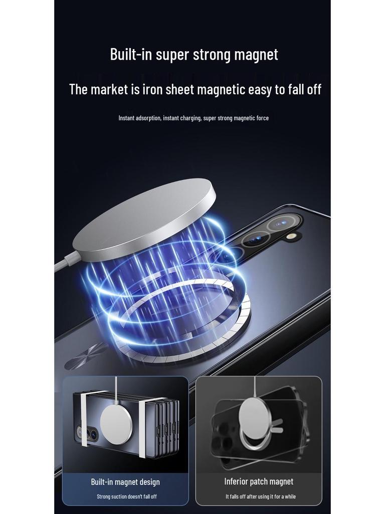 Samsung Z Fold7 Skin-Feel Folding Case: Dazzling Gold, Magnetic, Drop-Proof, Flip7