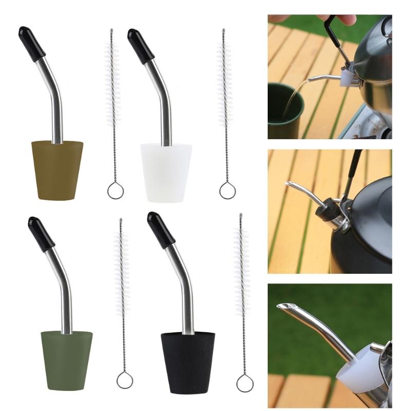 Practical Outdoor Camping Steel Kettles Mouth Extension Tube Water Pipe Nozzles