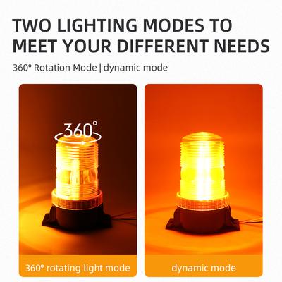Feu Stroboscopique d'Avertissement LED Balise Lampe Flash d'Avertissement Police Signal Supérieur Voiture d'Urgence Feu de Signalisation 12V 24V pour Accessoires de Camion