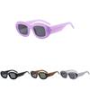 Vintage Green Oval Sun Glasses With Uv400 Protection For Outdoor Activities And Fashion Style
