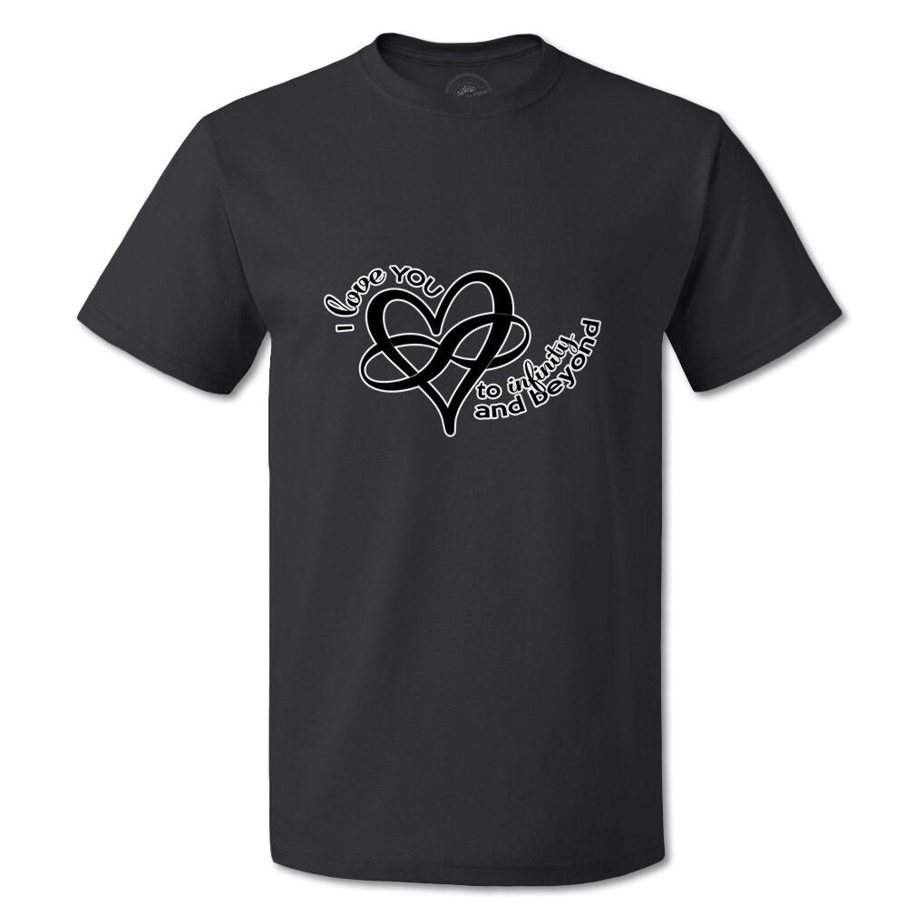 Funny Graphic T Shirts I Love You to Infinity Beyond A Inspiration & Motivation XXXXL