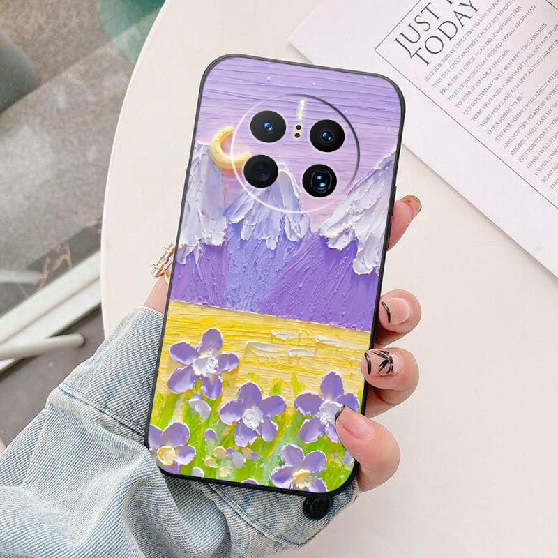 For Huawei Mate50pro 4G Case Colorful Painted Soft Silicone Back Cover For Huawei Mate 50 Mate50 Pro 50pro Shockproof Bumper