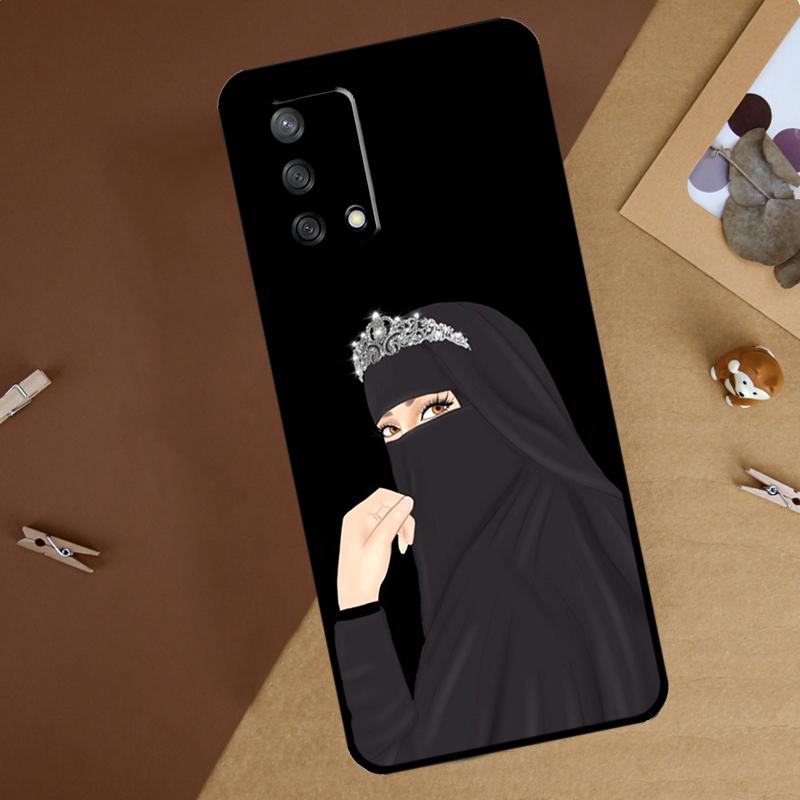 Niqab queen Islamic muslimah woman For Oppo A80 A60 A40 A74 A94 A54 A18 A38 A58 A78 A98 A16 A76 A96 A15 A57S A17 A77 Phone Case