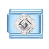 New Shiny Zircon Heart Butterfly Bow Heart Blue Module Italian Charm Links Fit 9mm Stainless Steel Bracelet DIY Making Jewelry
