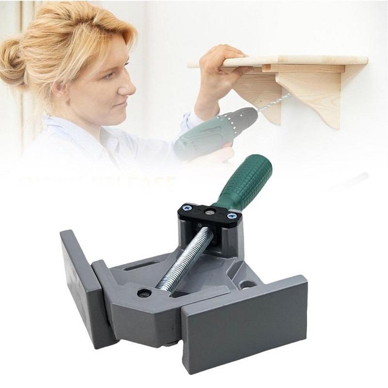 

90 degree angle welding corner Right Angle Fixing Clip Clamp Holder Woodworking Photo Frame glass clamp Hand Tool For Furniture Orange L-270mm