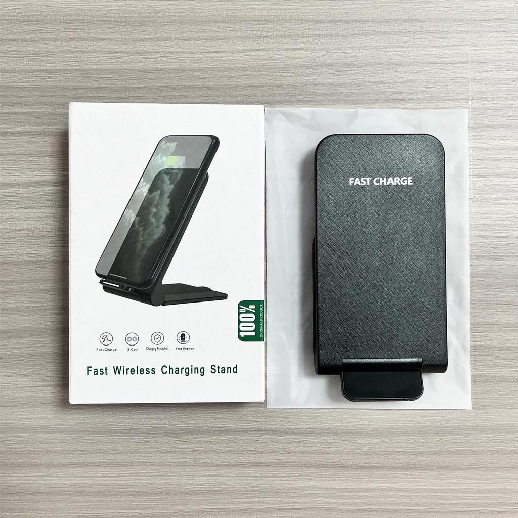 15W Dual Coil Wireless Charger & Foldable Stand