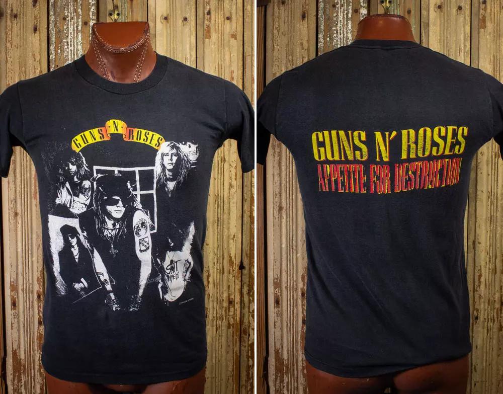 

Vintage Style Guns N Roses Appetite for Destruction Concert T Shirt 1988 2XL
