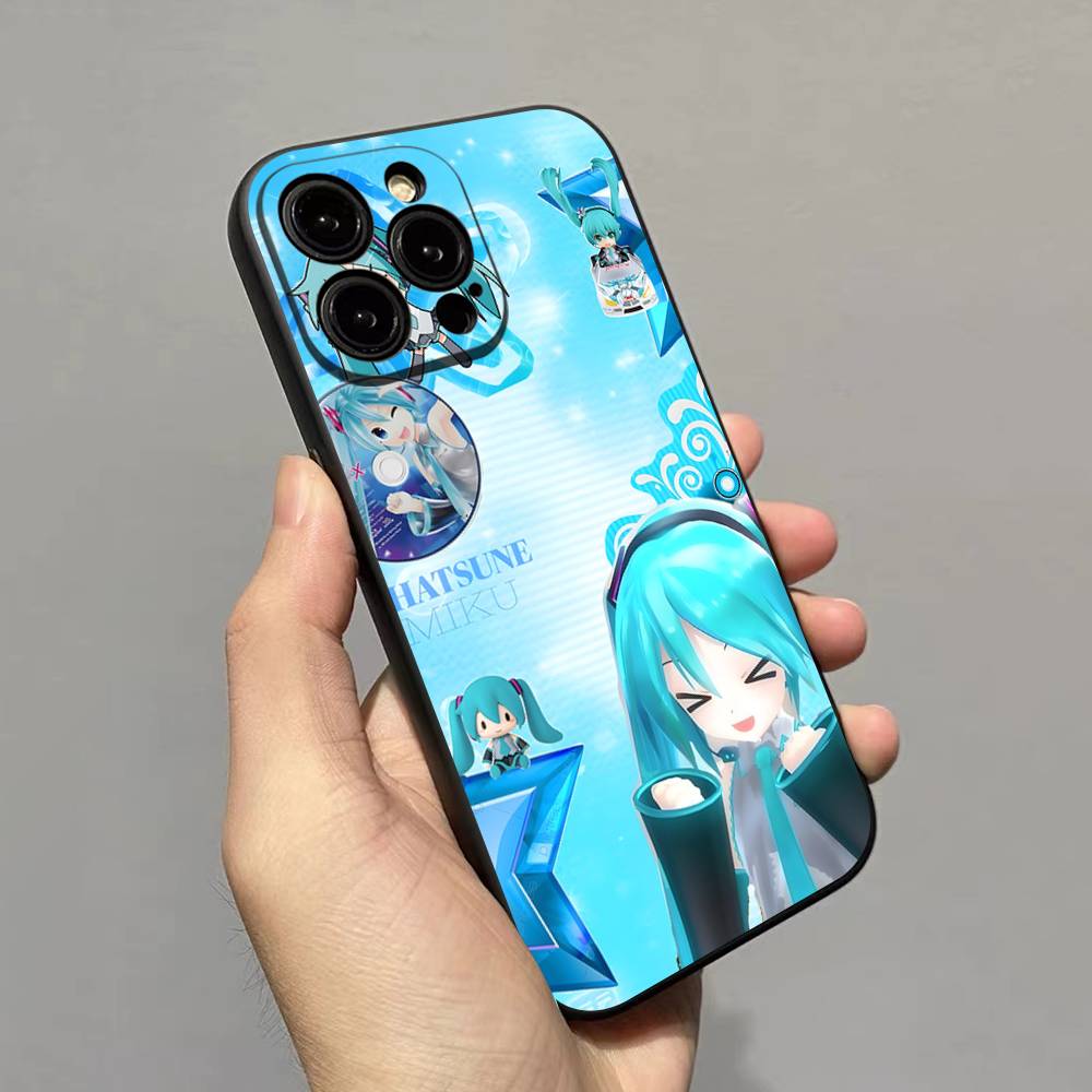 

Кавайная H-Хатсуне Мику Для IPhone 17 16 15 14 13 12 11 Pro Max 13 17Air Ударопрочные Мягкие Чехлы для Телефона Coque iPhone 12pro max
