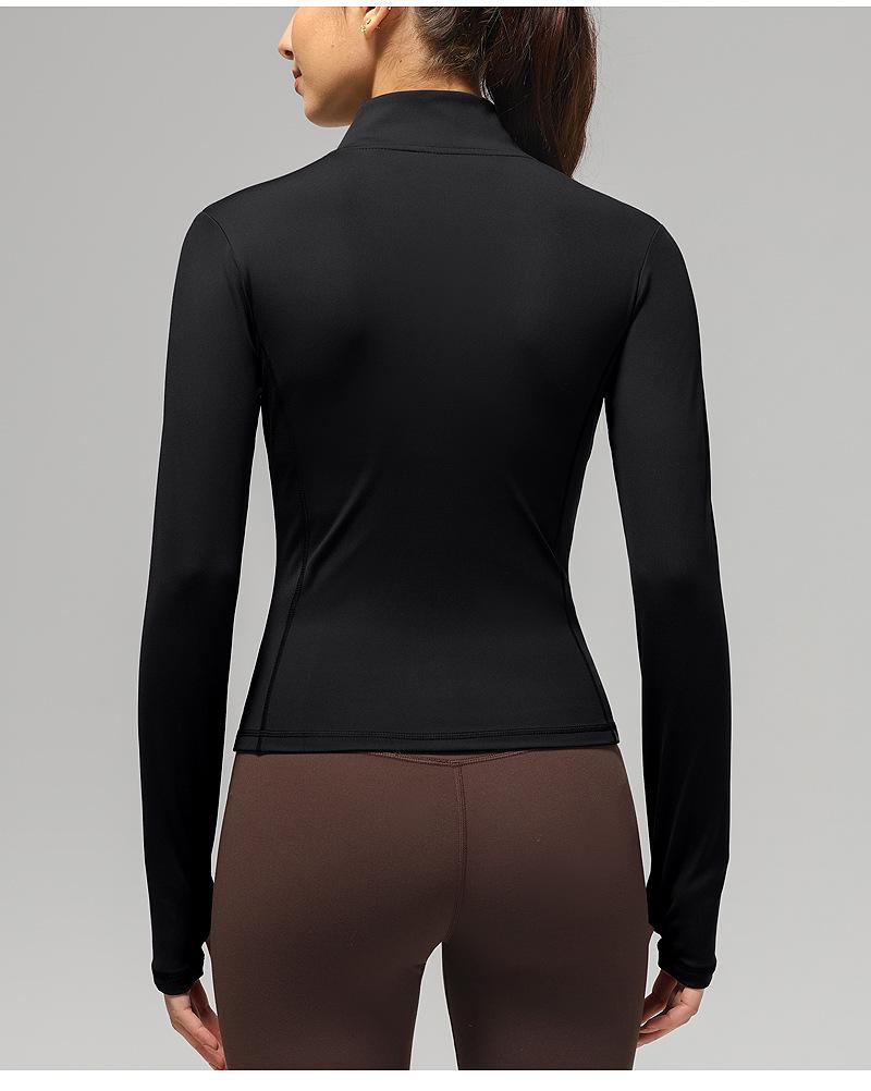 Women's Quick Dry Slim Fit Long Sleeve Fitness Jacket for Outdoor Running, Yoga, and Training