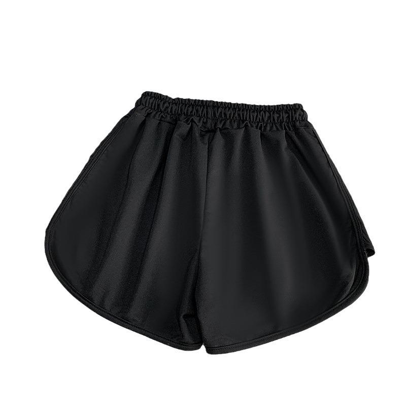 Shorts Women's Summer Korean Version Loose Tight Waist Lace-up Solid Color High Waist Sports Slimming Hot Pants