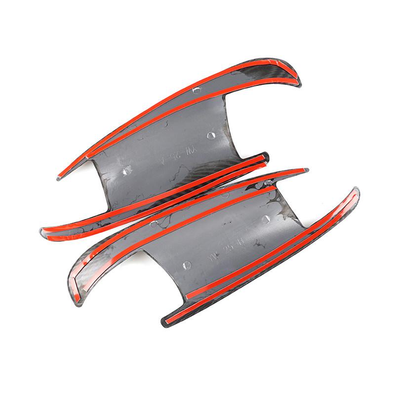 Carbon Texture Car Exterior Door Handle / Bowl Cover Trim For Mercedes Benz C E GLK ML CLA Class W166 W117 X204 W204 W212
