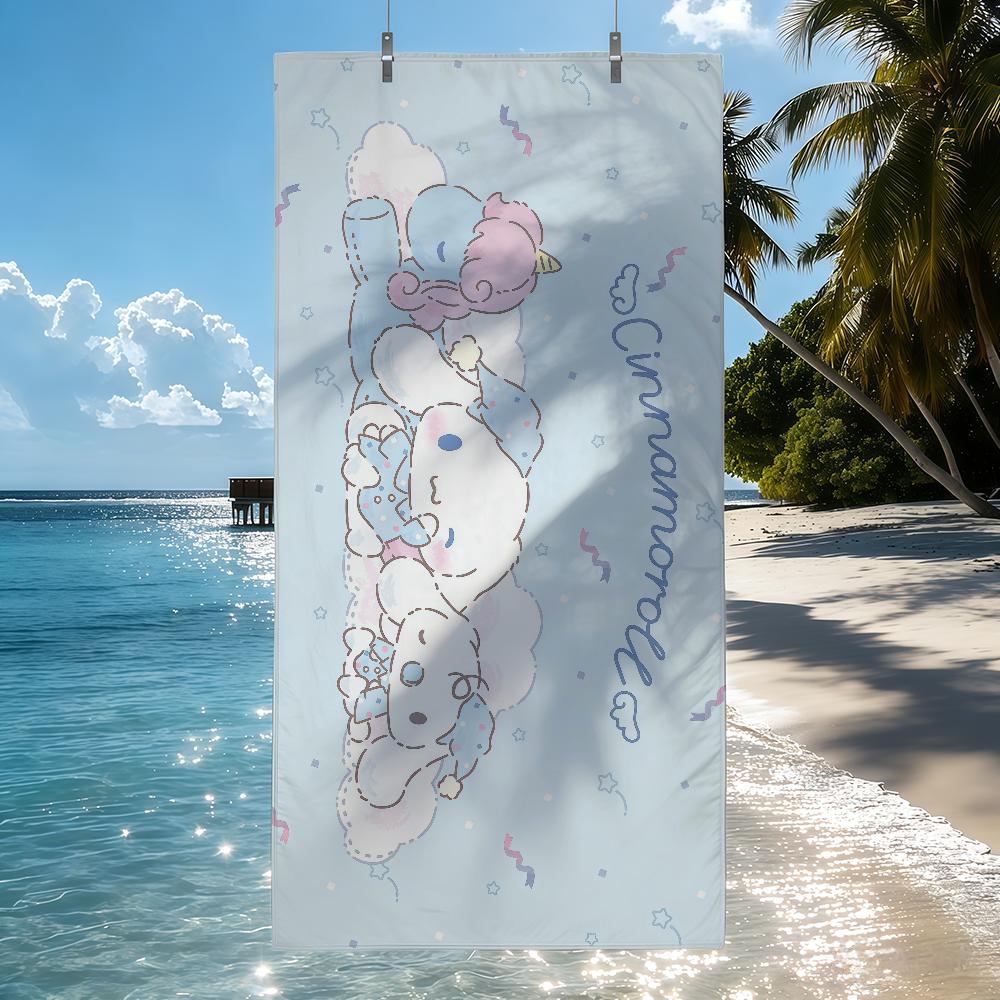 Sa C-Cinnamoroll cute Towel Quick Drying Beach Towels Are Suitable For Swimming Pools Camping Yoga And The Gym