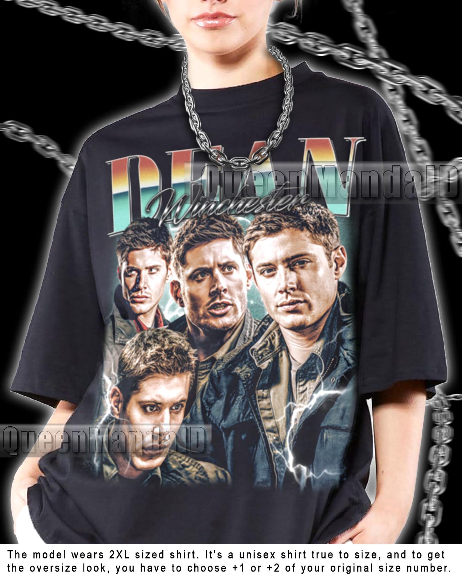 Dean Winchester Shirt 90s Retro Fan Tee, Unisex Movie T-Shirt, Vintage Style PK47 L