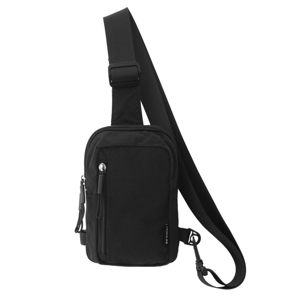 Nylon Sport Chest Bag Small Leisure Shoulder Bag Simple Cross Sports Bag for Unisex