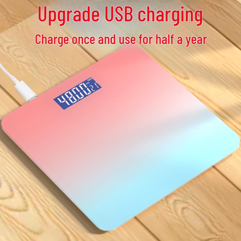 USB Rechargeable High-Precision Body Scale - Cute, Electronic, Weight Loss Scale, Perfect Gift (One Piece)