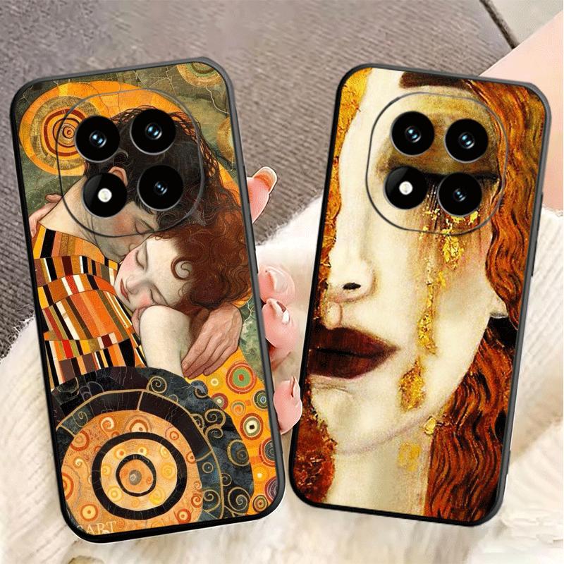 Kiss By Gustav Klimt Art Soft Phone Case for Xiaomi Redmi Note 12 13 14 15 Pro Plus 11 12S 11S 11T 10 4G Black Cover Back Shell