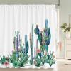 Tropical Cactus Shower Curtain Polyester Fabric Bath Curtain For The Bathroom Decorations Multi-Size Printed Shower Curtains