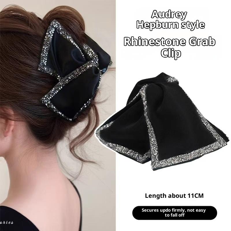 Elegant Large Bow Hair Claw Crab Pearls Hairpins Women Girls Sweet Hair Ornament Hair Clips Hair Accessories