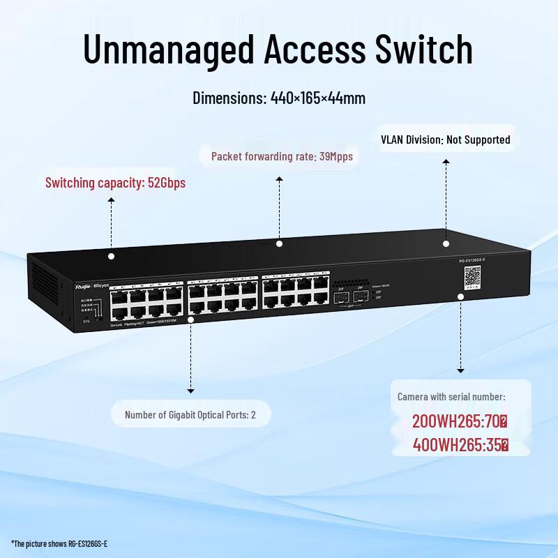 

Ruijie RG-ES126GS-E 24-Port Gigabit Unmanaged Switch