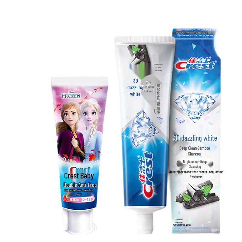 

Crest Kids Frozen Anti-Cavity & 3D White Charcoal Toothpaste Value Pack