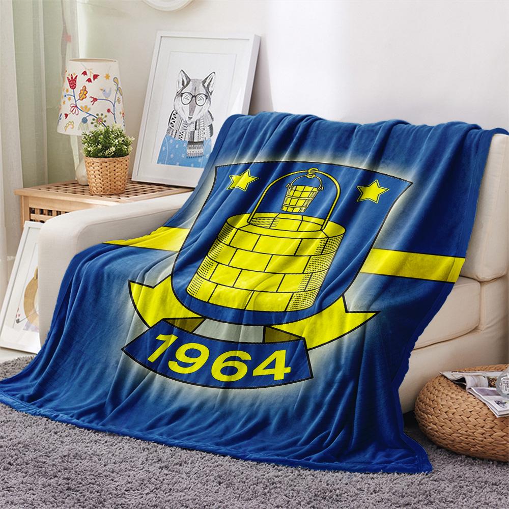 Brøndby IF  Print Flannel Blanket, High quality Comfortable for All Seasons, Home Decor, Warmth and Comfort