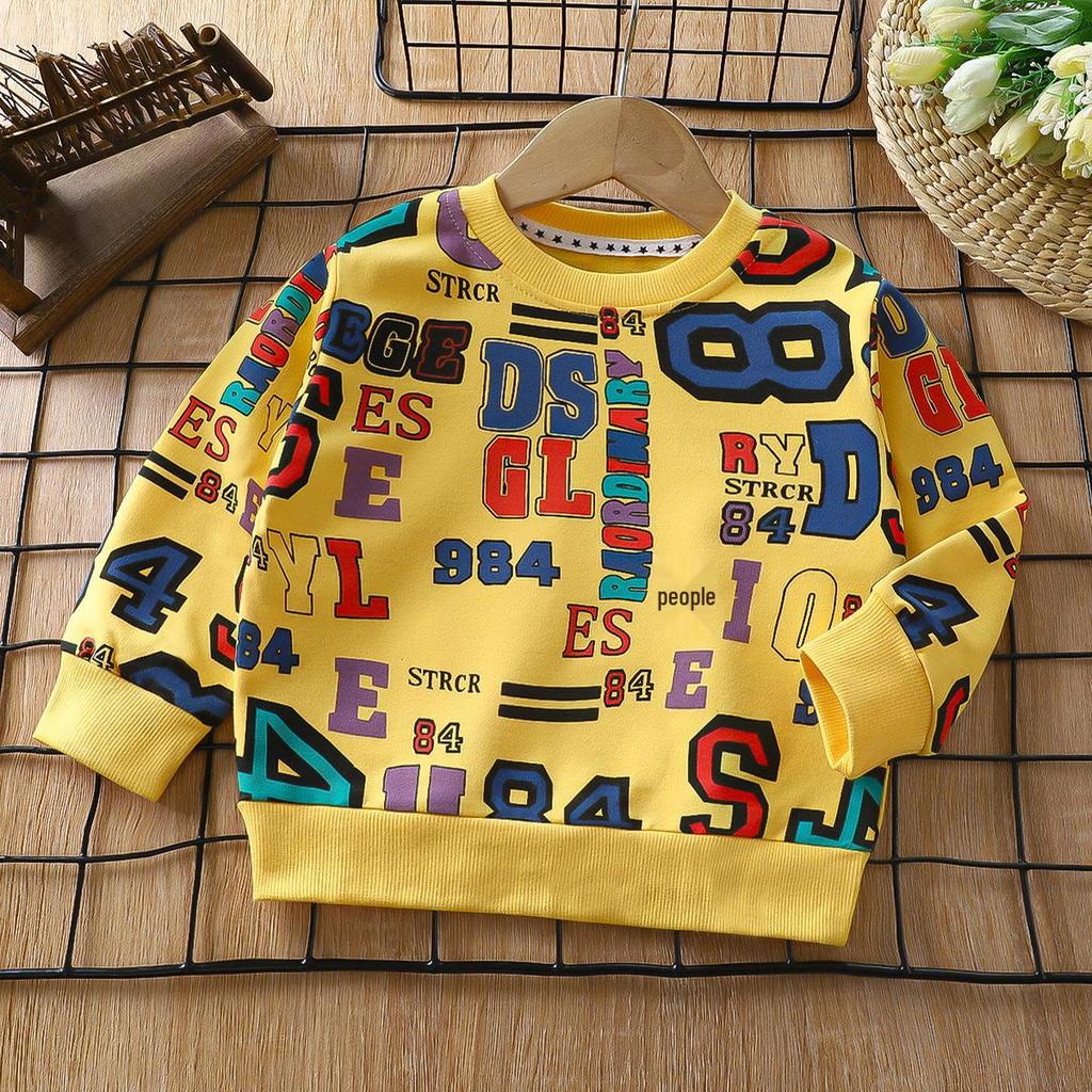 Autumn 2025 Pure Cotton Long-Sleeve Sweatshirt for Boys and Girls