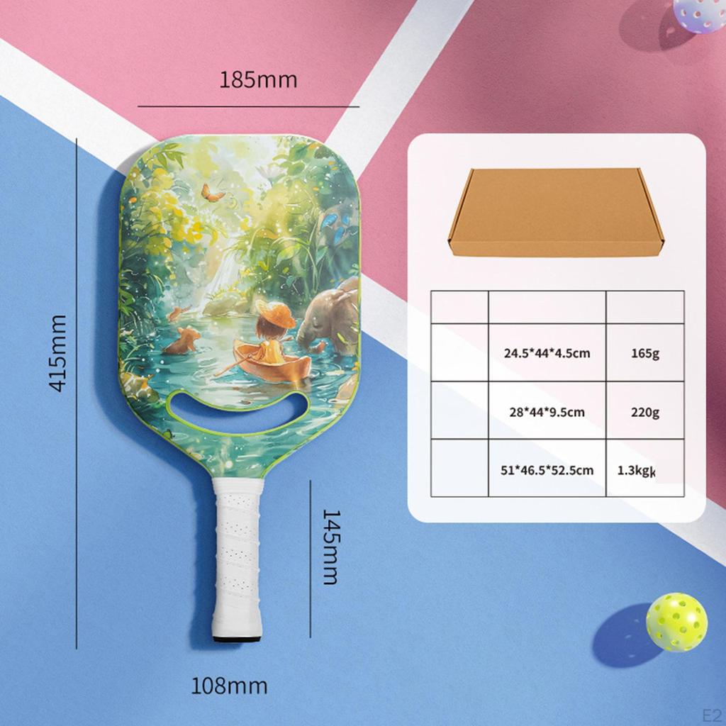 Carbon Fiber Pickleball Paddle Racquet for Beginners or Pros Practice Portable Anti Slip