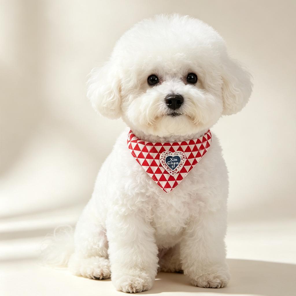 Pet Bandana Triangle Plaid Decor Adjustable Snap Button Bib For Cats & Dogs Daily Party Costume Accessory