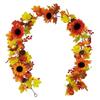 Fall Garland Maple Leaf Garland 6 5Ft Artificial Leaf with Sunflowers Cones Pumpkins for Fireplace Thanksgiving Indoor Outdoor Decor 1