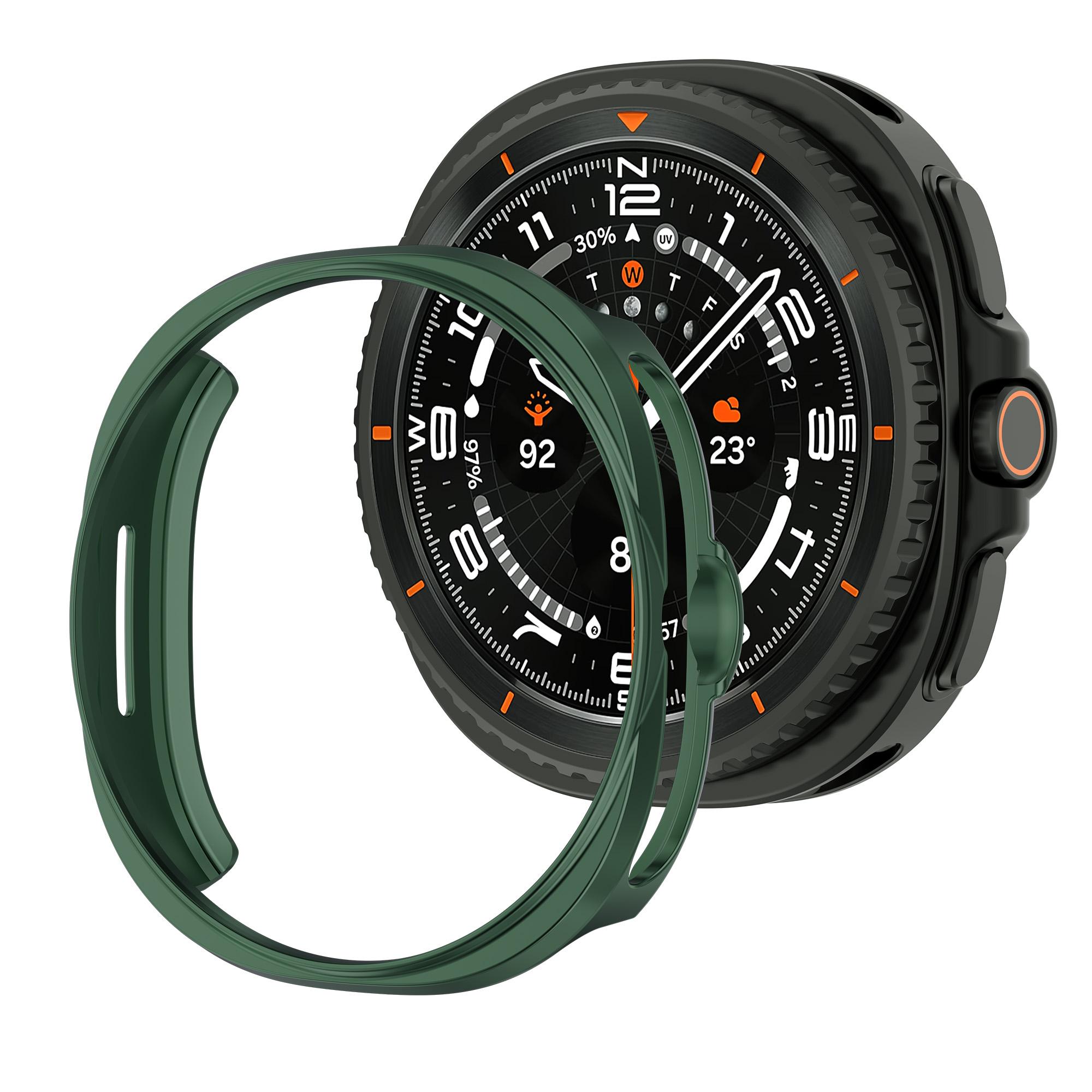 

Hollow PC Cases For Samsung galaxy watch 8 chassic 46mm Accessories Protective Bumper shell For galaxy watch 8 40mm 44mm covers galaxy 8classic 46mm зелёный