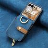 Voor Motorola Razr 50 Ultra Mooto Razr40 Telefoonhoes Telefoonhoes Kaartsleuf Houder Portemonnee Ring PU Leer Schokbestendige Hoes