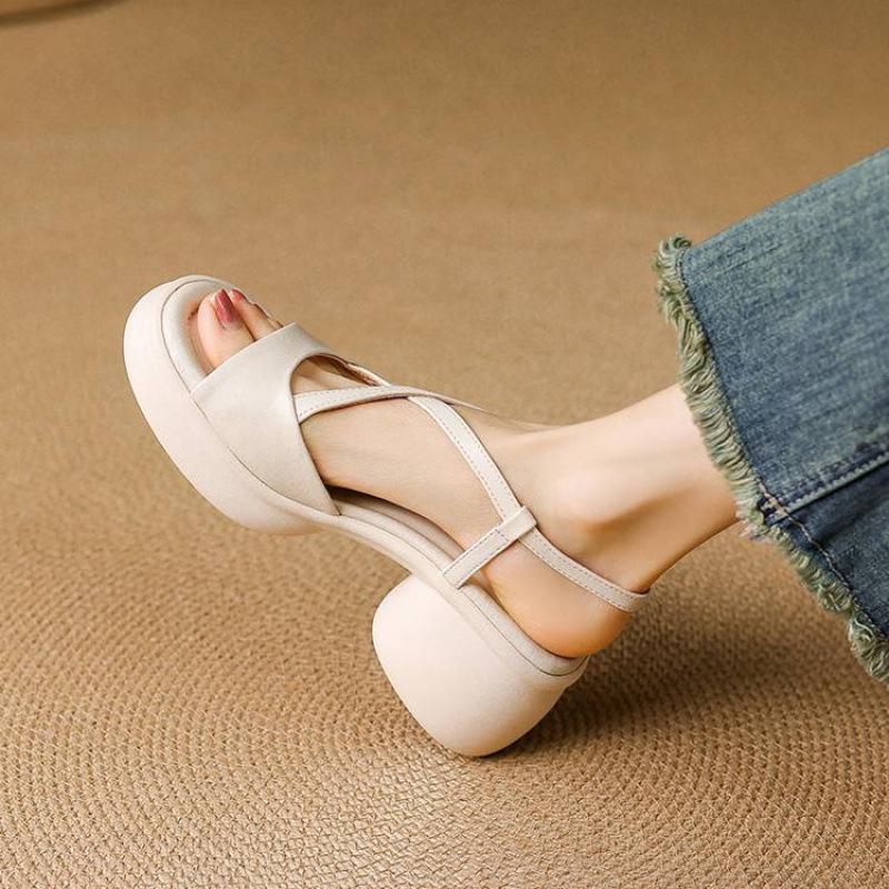 

Summer casual Roman sandals solid color women s platform sandals soft sole round head women s shoes new large size shoes polyurethane 39