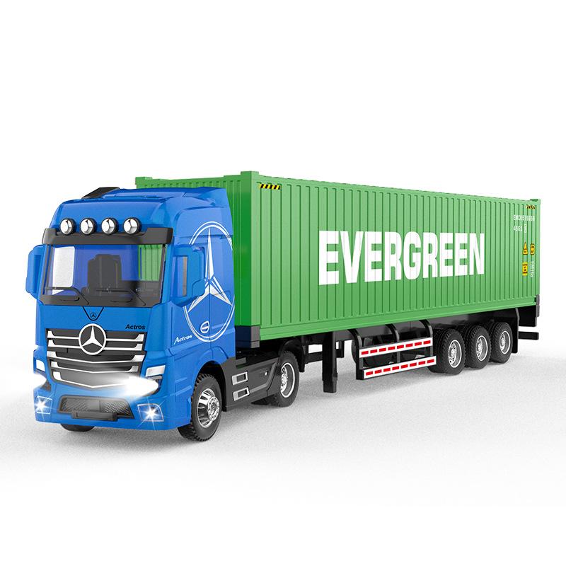 1:50 Alloy Container Transport Truck Model Toy Vehicle Gift Ornament